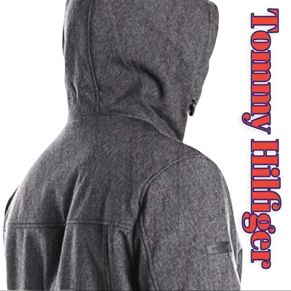 Tommy Hilfiger mens Soft Shell Sherpa Lined Performance Grey XL EUC